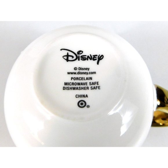 Disney Mickey Mouse Face Coffee Mug Cup White w/Gold Handle Porcelain - Picture 9 of 9